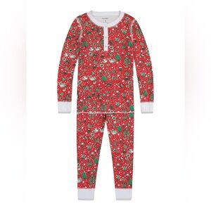 Roller Rabbit pajamas set girls boys christmas pima cotton henley top pants long